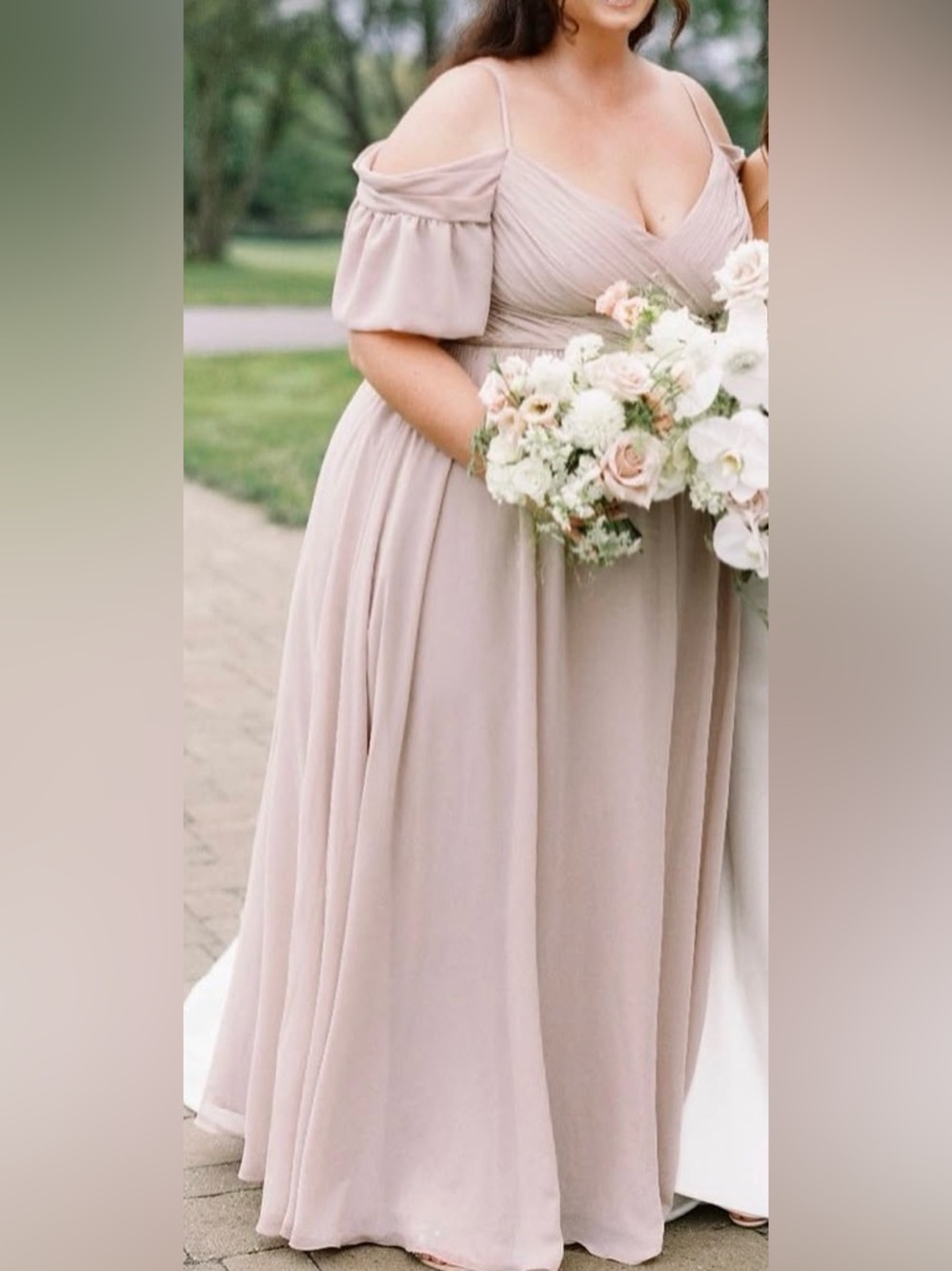 SORELLA VITA- 8892- Vintage Rose Chiffon Maxi Dress- Plus size bridesmaid dress